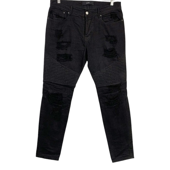 STAMPD Moto Skinny Jeans Size 34 - Picture 1 of 9